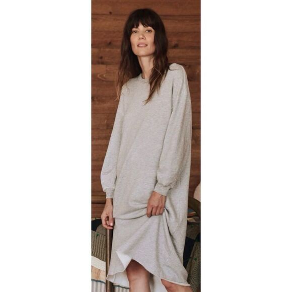 NWT The GREAT Sweatshirt Sleep Dress (Size 3) in Light Grey - Picture 2 of 7
